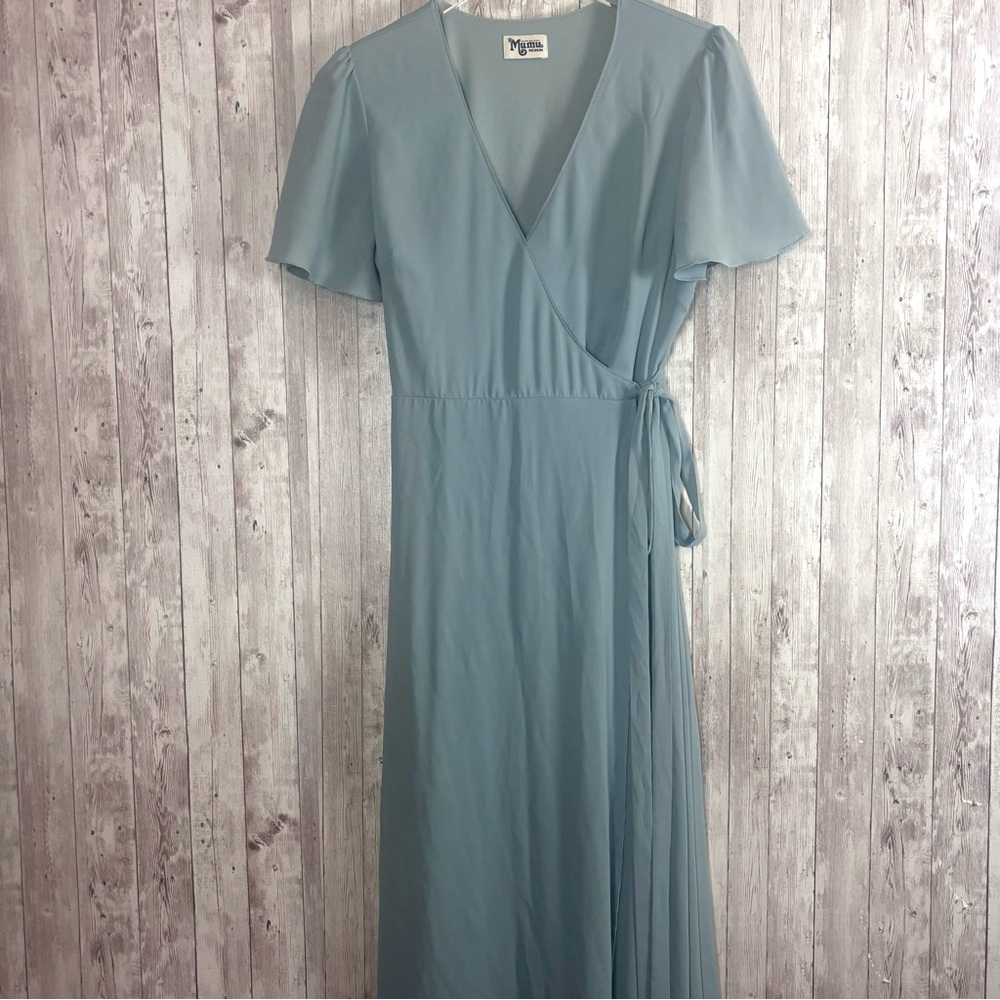 Show Me Your Mumu Light Blue Wrap Maxi Dress